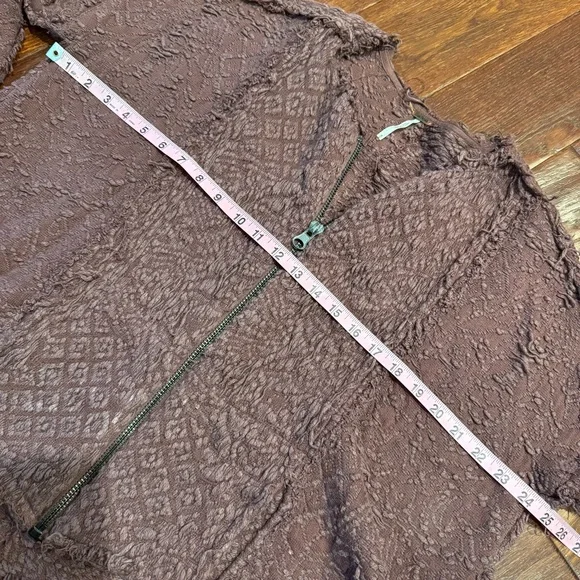 Free People Textured Knit Jacket in Plum - Picture 7 of 11